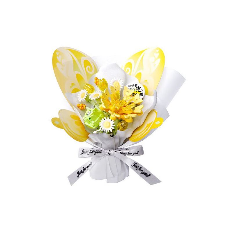 Gekkosha 802051 Xếp hình lắp ráp ghép mô hình Ngôn ngữ hoa bướm: Hoa cúc vàng Dương