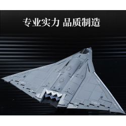 Keeppley 23047 J-36 Xếp hình lắp ráp ghép mô hình Vũ khí quan trọng nhất của cường quốc: Tiêm kích tàng hình thế hệ thứ sáu J-36