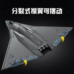 Keeppley 23047 J-36 Xếp hình lắp ráp ghép mô hình Vũ khí quan trọng nhất của cường quốc: Tiêm kích tàng hình thế hệ thứ sáu J-36