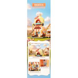 Keeppley K28051 Xếp hình lắp ráp ghép mô hình Khung cảnh đường phố đầy màu sắc Thị trấn cổ tích giả tưởng: Tiệm bánh kỳ lạ