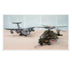 Keeppley 25008 Xếp hình lắp ráp ghép mô hình Thiết bị hạng nặng Hòa bình: Đội hình không quân 4 mẫu J-20 Weilong, J-15 Feisha, Yun-20 Kunpeng, Wuzhi-10 Thunderbolt