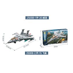 Keeppley 25008 Xếp hình lắp ráp ghép mô hình Thiết bị hạng nặng Hòa bình: Đội hình không quân 4 mẫu J-20 Weilong, J-15 Feisha, Yun-20 Kunpeng, Wuzhi-10 Thunderbolt