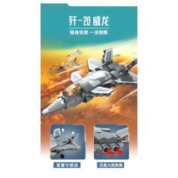 Keeppley 25008 Xếp hình lắp ráp ghép mô hình Thiết bị hạng nặng Hòa bình: Đội hình không quân 4 mẫu J-20 Weilong, J-15 Feisha, Yun-20 Kunpeng, Wuzhi-10 Thunderbolt