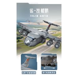 Keeppley 25008 Xếp hình lắp ráp ghép mô hình Thiết bị hạng nặng Hòa bình: Đội hình không quân 4 mẫu J-20 Weilong, J-15 Feisha, Yun-20 Kunpeng, Wuzhi-10 Thunderbolt