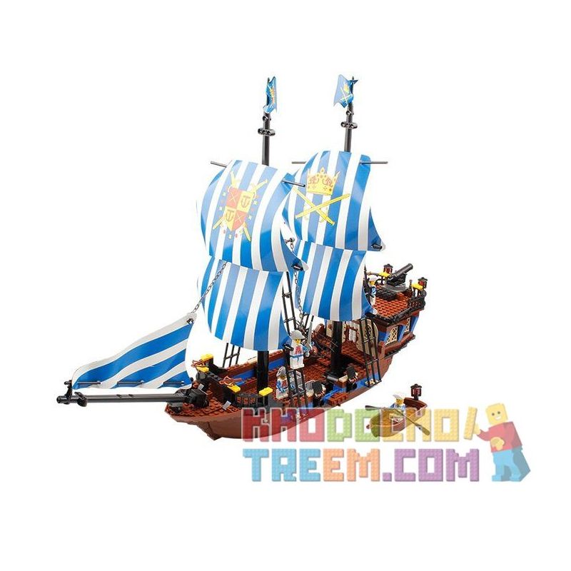 Kazi KY87011 87011 Xếp hình kiểu  PIRATES OF THE CARIBBEAN Armada Flagship Tàu Chiến Chống Hải Tặc 608 khối