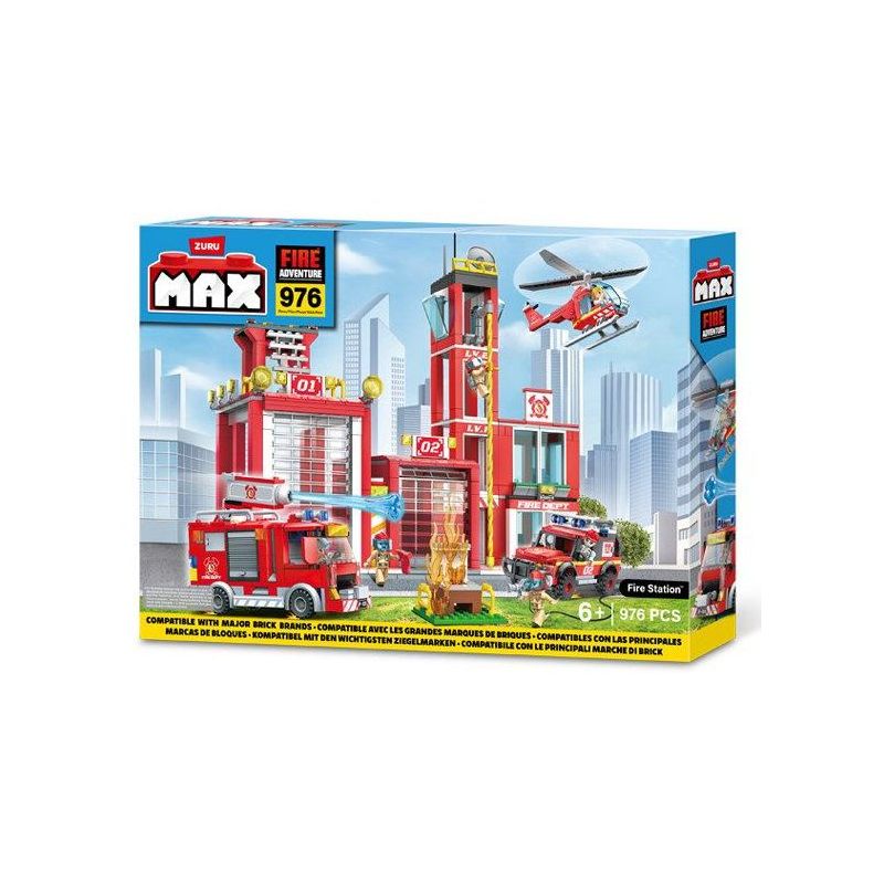ZURU MAX 83165 Xếp hình lắp ráp ghép mô hình trạm cứu hỏa