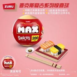ZURU MAX 83186 Snacks Xếp hình lắp ráp ghép mô hình Quả bóng ăn nhẹ bất ngờ dành cho người sành ăn