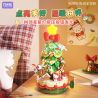 Gekkosha 803307 Xếp hình lắp ráp ghép mô hình Gia đình Sanrio: Hộp nhạc cây thông Noel mùa đông ấm áp