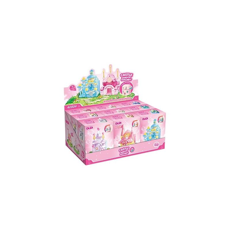 GUDI 40804 Castle Fridge Magnet Xếp hình lắp ráp ghép mô hình Nam châm tủ lạnh mini Castle