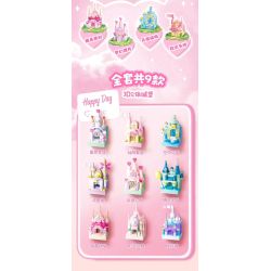 GUDI 40804 Castle Fridge Magnet Xếp hình lắp ráp ghép mô hình Nam châm tủ lạnh mini Castle