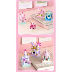 GUDI 40804 Castle Fridge Magnet Xếp hình lắp ráp ghép mô hình Nam châm tủ lạnh mini Castle