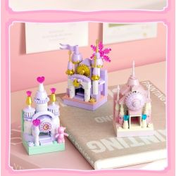 GUDI 40804 Castle Fridge Magnet Xếp hình lắp ráp ghép mô hình Nam châm tủ lạnh mini Castle