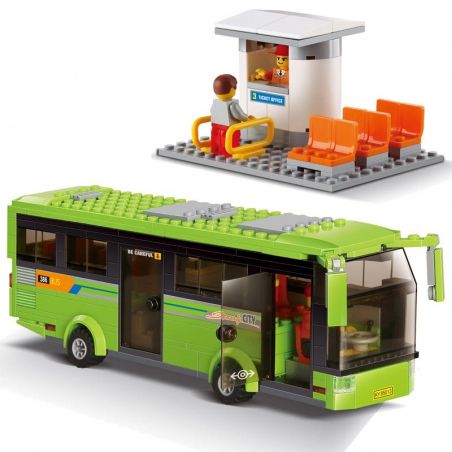 Kazi KY85013 85013 non  XE BUÝT THĂM QUAN THÀNH PHỐ bộ đồ chơi xếp lắp ráp ghép mô hình City CITY BUS 364 khối