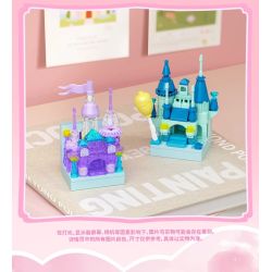 GUDI 40804 Castle Fridge Magnet Xếp hình lắp ráp ghép mô hình Nam châm tủ lạnh mini Castle