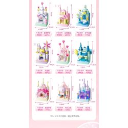 GUDI 40804 Castle Fridge Magnet Xếp hình lắp ráp ghép mô hình Nam châm tủ lạnh mini Castle