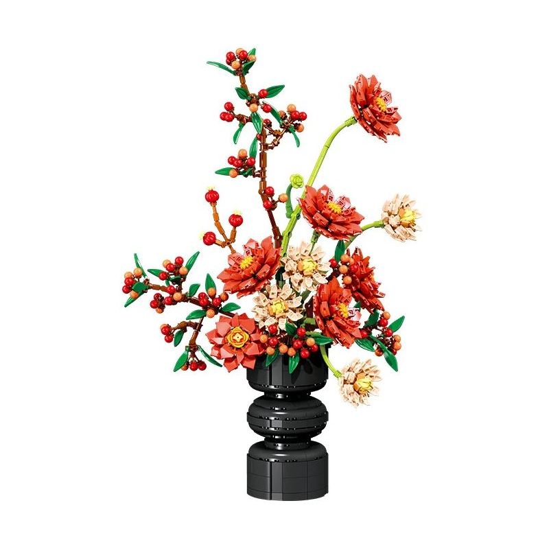 JIESTAR JJ9249 Dahlia Xếp hình lắp ráp ghép mô hình thược dược