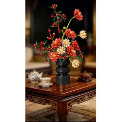 JIESTAR JJ9249 Dahlia Xếp hình lắp ráp ghép mô hình thược dược