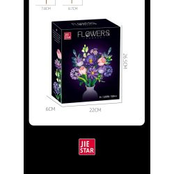 JIESTAR JJ9258 Xếp hình lắp ráp ghép mô hình bó hoa màu tím