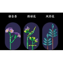 JIESTAR JJ9258 Xếp hình lắp ráp ghép mô hình bó hoa màu tím