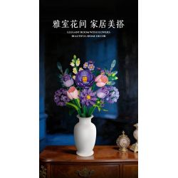 JIESTAR JJ9258 Xếp hình lắp ráp ghép mô hình bó hoa màu tím