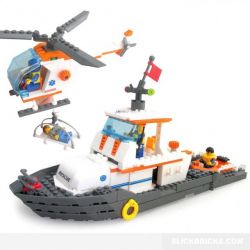 Kazi KY85008 85008 non  ĐỘI TÌM KIẾM CỨU HỘ TRÊN BIỂN bộ đồ chơi xếp lắp ráp ghép mô hình City CITY RESCUE MARITIME SEARCH AND Thành Phố 433 khối