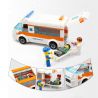 Kazi KY85010 85010 non  XE CỨU THƯƠNG bộ đồ chơi xếp lắp ráp ghép mô hình City CITY RESCUE AMBULANCE COPS Thành Phố 199 khối