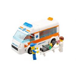 Kazi KY85010 85010 non  XE CỨU THƯƠNG bộ đồ chơi xếp lắp ráp ghép mô hình City CITY RESCUE AMBULANCE COPS Thành Phố 199 khối