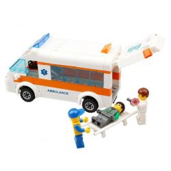 Kazi KY85010 85010 non  XE CỨU THƯƠNG bộ đồ chơi xếp lắp ráp ghép mô hình City CITY RESCUE AMBULANCE COPS Thành Phố 199 khối
