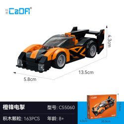 CaDA DoubleE C55060 Xếp hình lắp ráp ghép mô hình Công tắc sét màu cam 1:32