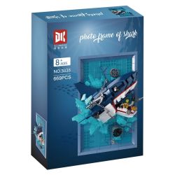 DK 3038 Photo Frame of Shark Xếp hình lắp ráp ghép mô hình Khung ảnh cá mập