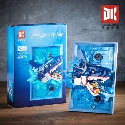 DK 3038 Photo Frame of Shark Xếp hình lắp ráp ghép mô hình Khung ảnh cá mập
