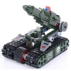 Kazi KY81012 81012 non  XE PHÓNG TÊN LỬA BÁNH XÍCH bộ đồ chơi xếp lắp ráp ghép mô hình Red Alert 3 RED ALERT 3 V4 ROCKET LAUNCHER Báo Động Đỏ 3 170 khối