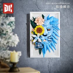 DK 3037 Lion and Flowers Xếp hình lắp ráp ghép mô hình Khung ảnh sư tử hoa khô