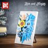 DK 3037 Lion and Flowers Xếp hình lắp ráp ghép mô hình Khung ảnh sư tử hoa khô