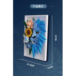 DK 3037 Lion and Flowers Xếp hình lắp ráp ghép mô hình Khung ảnh sư tử hoa khô