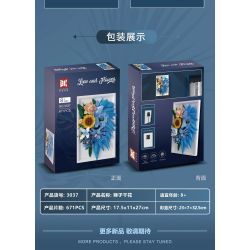 DK 3037 Lion and Flowers Xếp hình lắp ráp ghép mô hình Khung ảnh sư tử hoa khô