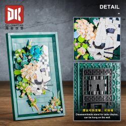 DK 3039 Photo Frame Xếp hình lắp ráp ghép mô hình Khung ảnh hoa khô báo tuyết