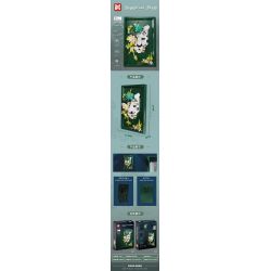 DK 3039 Photo Frame Xếp hình lắp ráp ghép mô hình Khung ảnh hoa khô báo tuyết