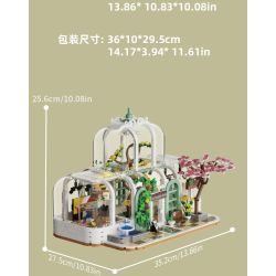 Xbert 66105 Dream Botanical Garden Xếp hình lắp ráp ghép mô hình Vườn bách thảo tưởng tượng