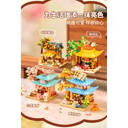 Femibox S44065 ROROJUMP Xếp hình lắp ráp ghép mô hình Nước sốt thịt: Nước sốt Miaojie Taohuaguan RORO Xiaofu