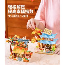 Femibox S44065 ROROJUMP Xếp hình lắp ráp ghép mô hình Nước sốt thịt: Nước sốt Miaojie Taohuaguan RORO Xiaofu