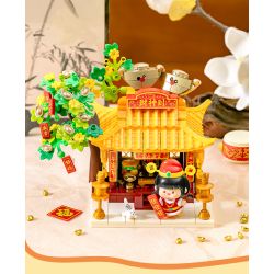 Femibox S44067 ROROJUMP Xếp hình lắp ráp ghép mô hình Nước sốt thịt: Nước sốt hồng Ruyiwu RORO Xiaofu