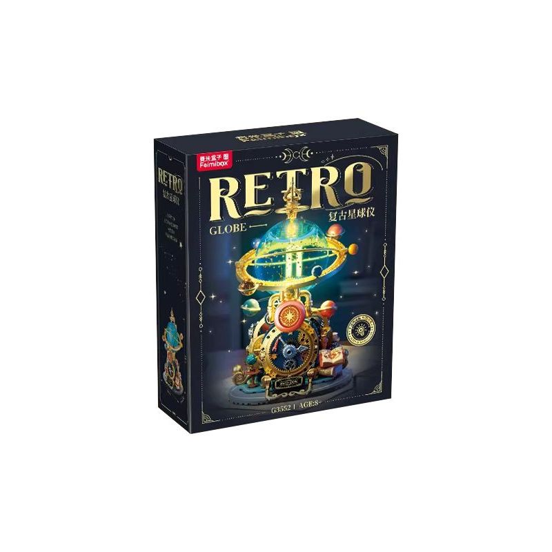 Femibox S5302 Retro Globe Xếp hình lắp ráp ghép mô hình Hành tinh cổ điển