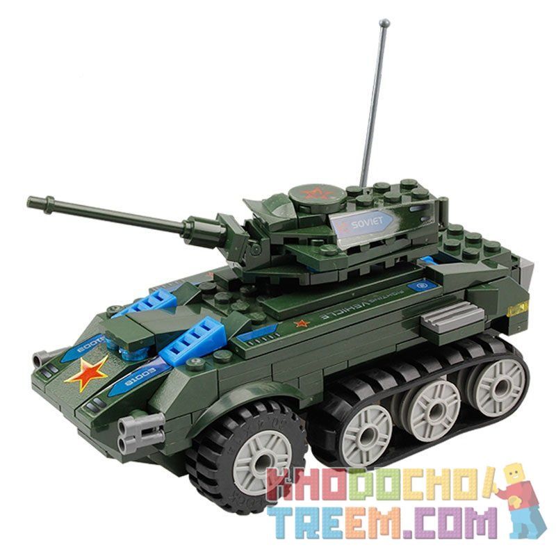 Kazi KY81003 81003 non  XE TĂNG CHỞ QUÂN bộ đồ chơi xếp lắp ráp ghép mô hình Red Alert 3 RED ALERT 3 INFANTRY CARS Báo Động Đỏ 3 150 khối