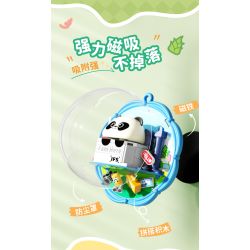 Femibox S5437 Panda Moment Xếp hình lắp ráp ghép mô hình Khoảnh khắc chữa bệnh của Panda Nam châm tủ lạnh Panda 4 loại