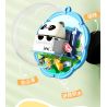 Femibox S5437 Panda Moment Xếp hình lắp ráp ghép mô hình Khoảnh khắc chữa bệnh của Panda Nam châm tủ lạnh Panda 4 loại