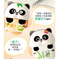 Femibox S5437 Panda Moment Xếp hình lắp ráp ghép mô hình Khoảnh khắc chữa bệnh của Panda Nam châm tủ lạnh Panda 4 loại