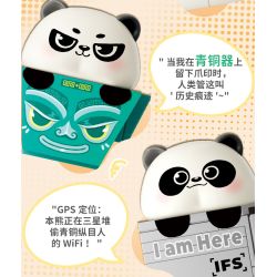Femibox S5437 Panda Moment Xếp hình lắp ráp ghép mô hình Khoảnh khắc chữa bệnh của Panda Nam châm tủ lạnh Panda 4 loại