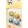 Femibox S5437 Panda Moment Xếp hình lắp ráp ghép mô hình Khoảnh khắc chữa bệnh của Panda Nam châm tủ lạnh Panda 4 loại