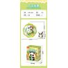 Femibox S5437 Panda Moment Xếp hình lắp ráp ghép mô hình Khoảnh khắc chữa bệnh của Panda Nam châm tủ lạnh Panda 4 loại